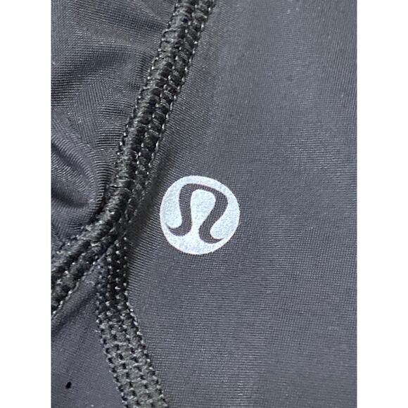 Lululemon Women's Black Blue Colorblock Low Rise Crop Athletic Leggings Pants 6 - Picture 4 of 5